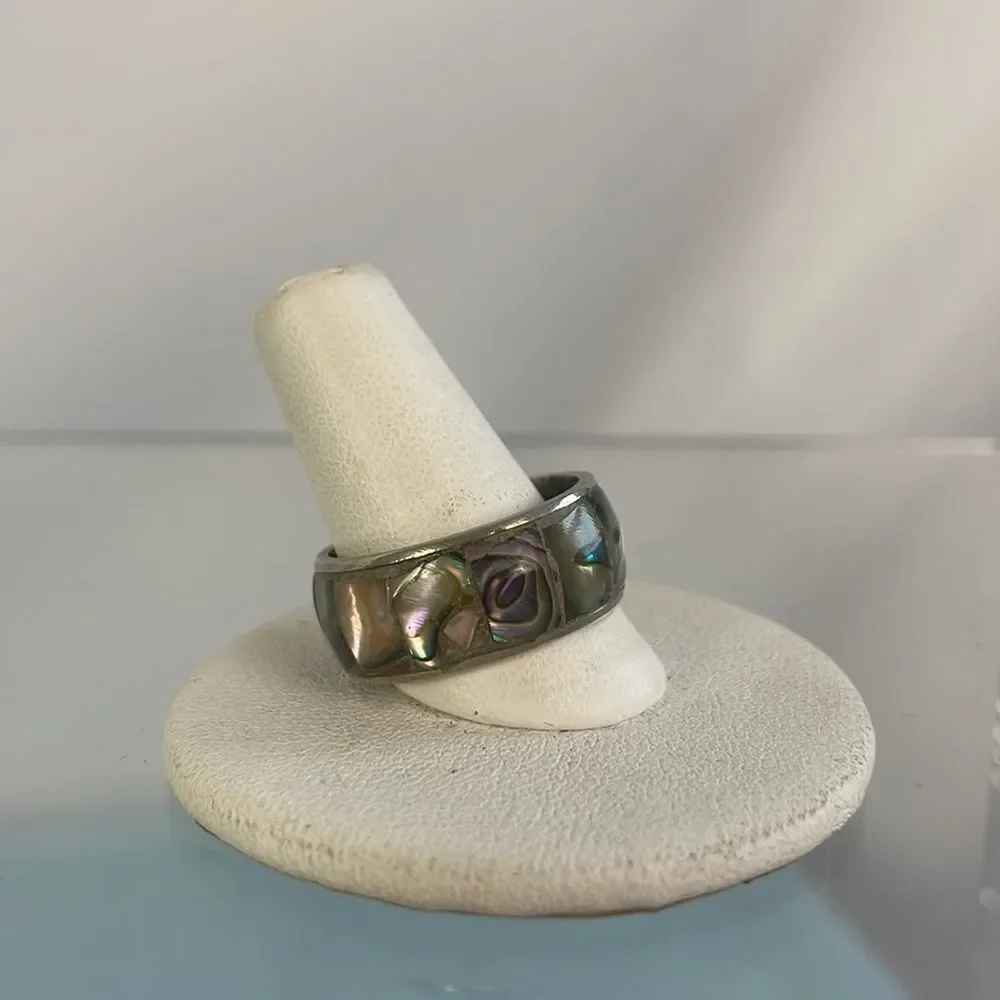 Abalone Sterling Band Ring
